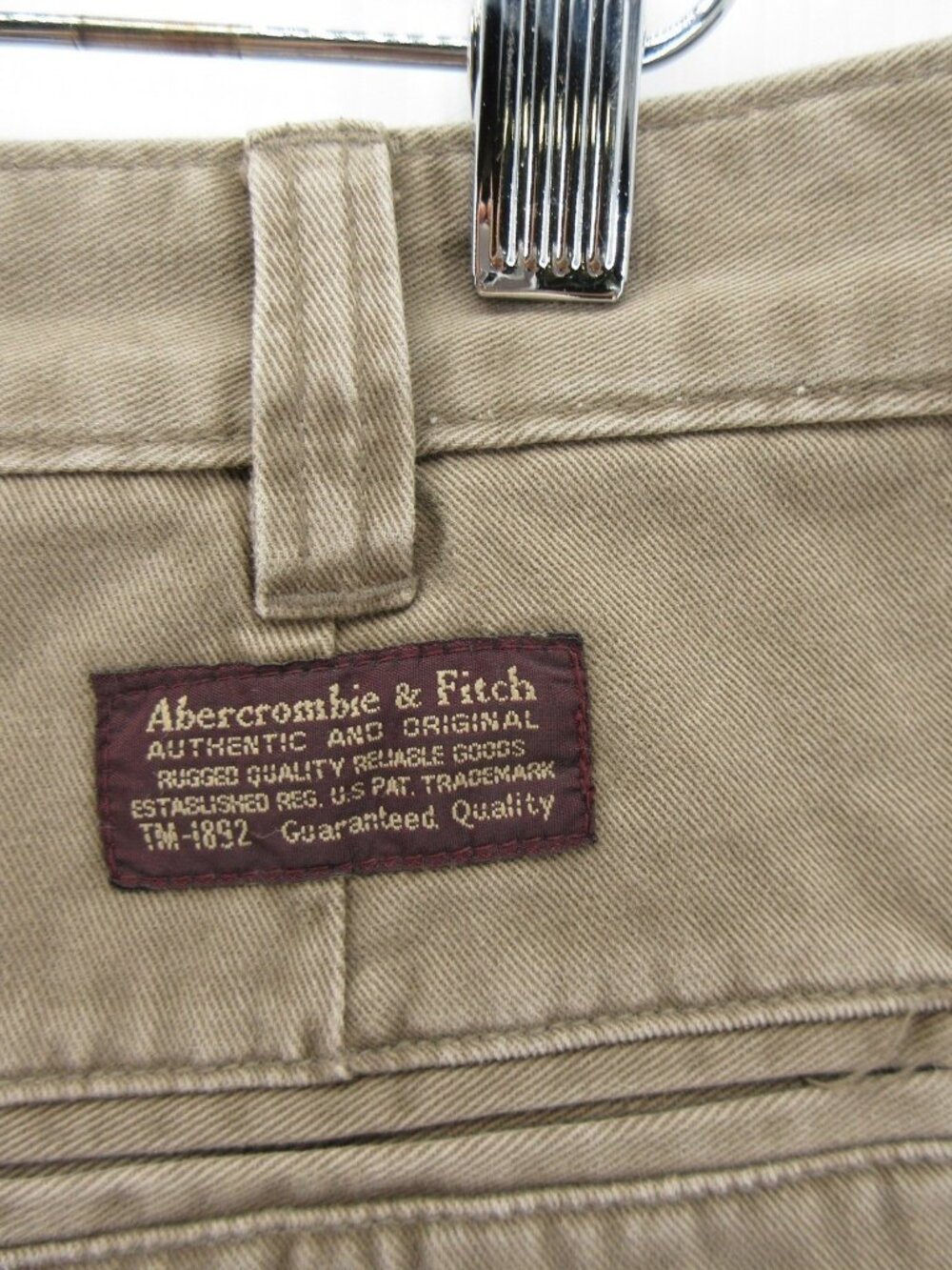 VTG Abercrombie & Fitch Pants 38X32 Chino Baggy 90s Pleated Trousers - Picture 9 of 11